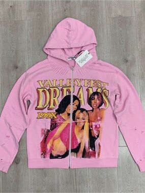 Dreams 199X Pink Zip-Up Hoodie